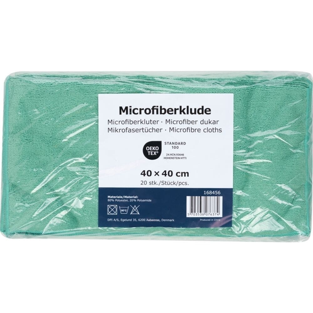 Reinigungstuch Microfaser Grün 40X40 VPE=20Stk