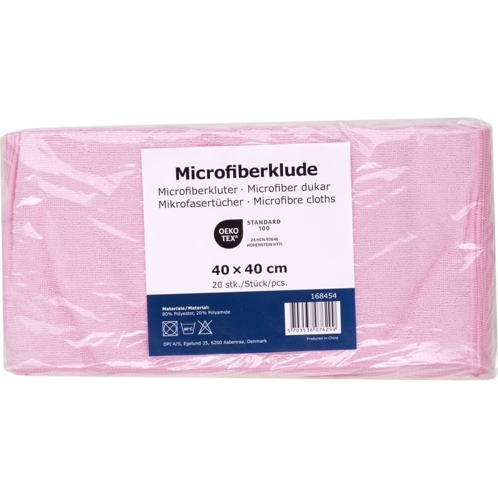 Reinigungstuch Microfaser Rot 40X40 VPE=20Stk